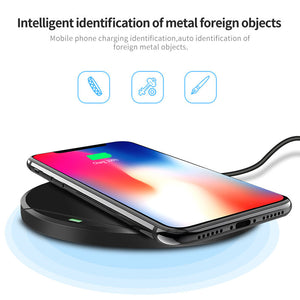 Folded wireless charger, 10W built in one charging coil, round