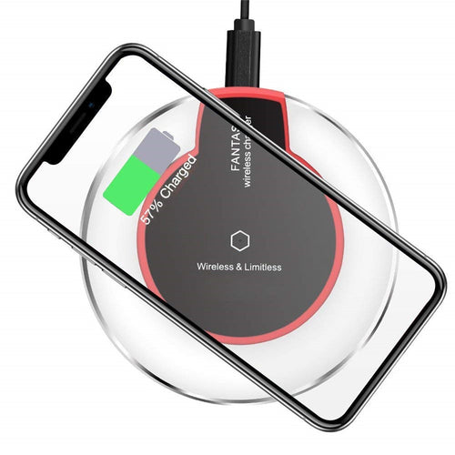 Wireless charger pad with LED circle, 10W with one charging coil