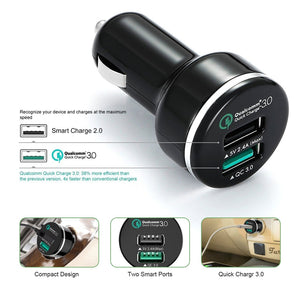 18W Quick Charge 3.0 (QC 2.0 Compatible) USB Smart Charging Adapter