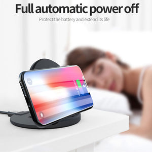 Folded wireless charger, 10W built in one charging coil, round