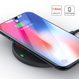 Folded wireless charger, 10W built in one charging coil, round